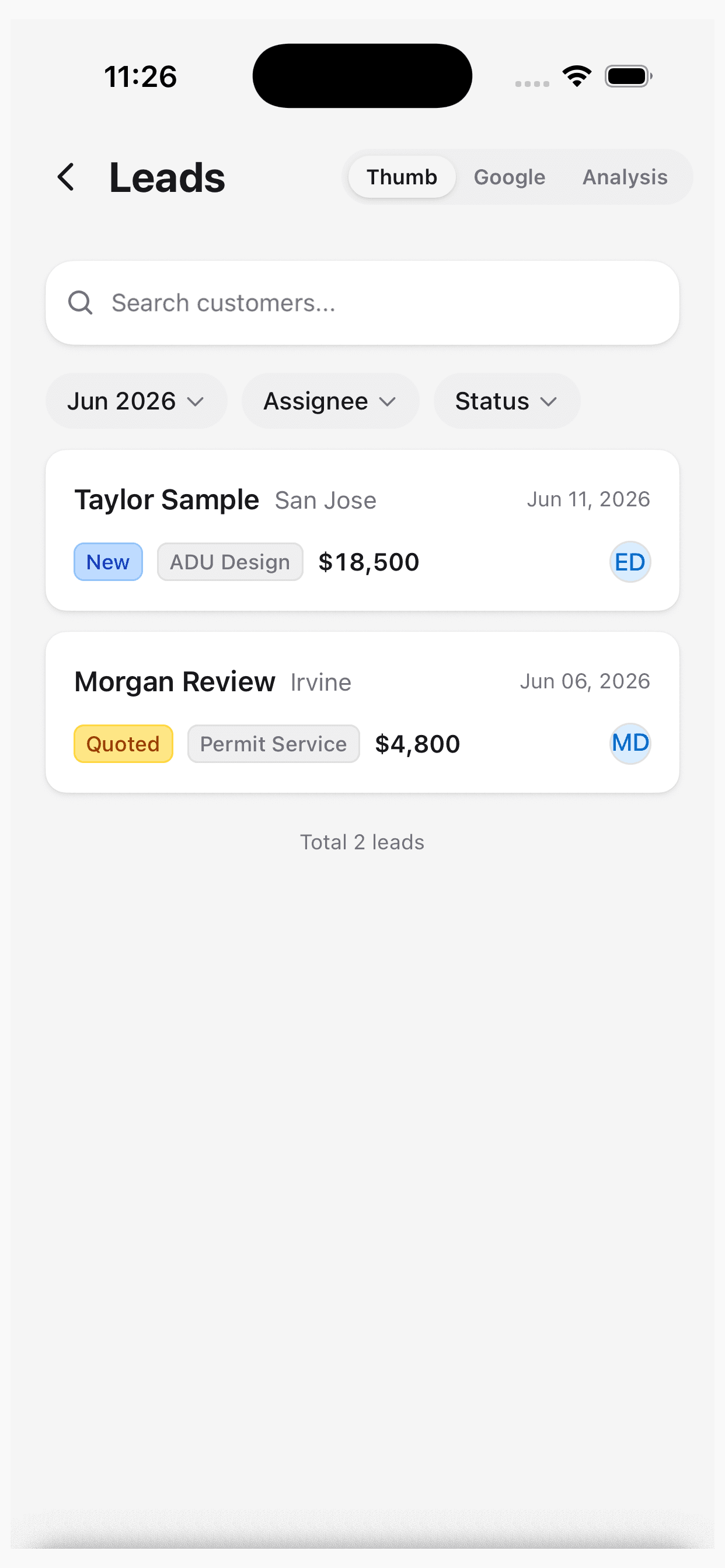 Celia mobile app time clock screenshot